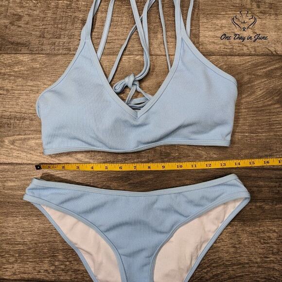 SweatyRocks Criss Cross Back Bikini Swimsuit Size L - Picture 4 of 5